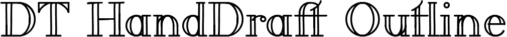 DT HandDraft Outline font | Dragon Tongue Foundry - DT Hand Draft Outline.ttf