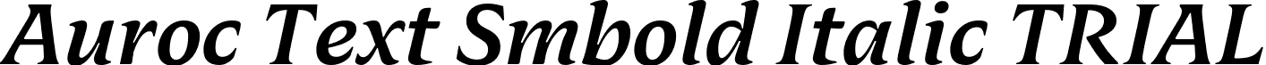 Auroc Text Smbold Italic TRIAL font | AurocText-SemiboldItalicTRIAL.otf