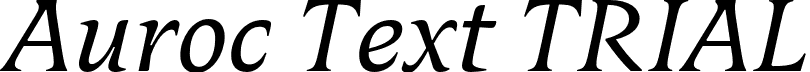 Auroc Text TRIAL font | AurocText-ItalicTRIAL.otf