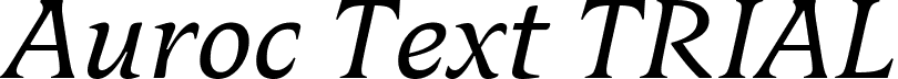 Auroc Text TRIAL font | AurocText-ItalicTRIAL.ttf