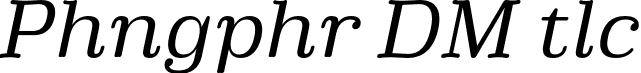 Phongphrai DEMO Italic font | PhongphraiDemoItalic-OVWDo.otf