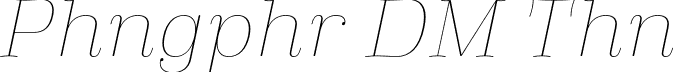 Phongphrai DEMO Thin font | PhongphraiDemoThinItalic-qZand.otf