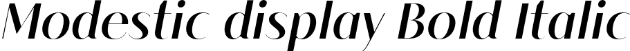 Modestic display Bold Italic font | Modesticdisplay-BoldItalic.otf