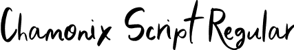 Chamonix Script Regular font | ChamonixScript.otf