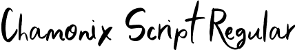 Chamonix Script Regular font | ChamonixScript.ttf