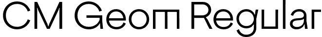 CM Geom Regular font | cmgeom-regular.otf