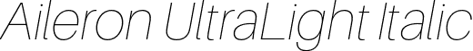 Aileron UltraLight Italic font | Aileron-UltraLightItalic.otf