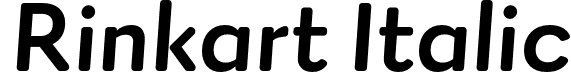 Rinkart Italic font | Rinkart-Italic.otf