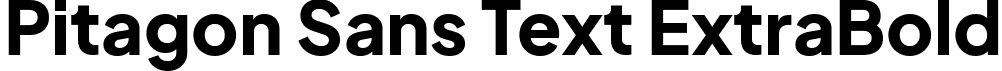 Pitagon Sans Text ExtraBold font | PitagonSansText-ExtraBold.ttf