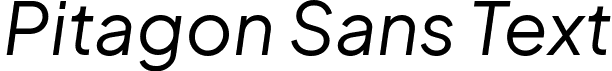 Pitagon Sans Text font | PitagonSansText-Italic.ttf