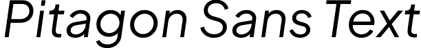 Pitagon Sans Text font | PitagonSansText-Italicwght.ttf