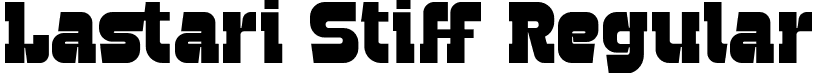 Lastari Stiff Regular font | Lastari Stiff.otf