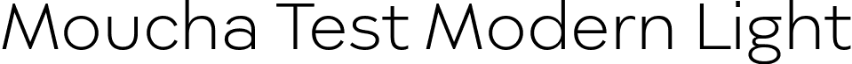 Moucha Test Modern Light font | Moucha-Test-Modern-Light.ttf