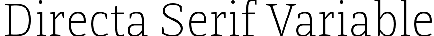 Directa Serif Variable font | Outras Fontes - Directa Serif Variable.ttf