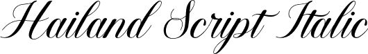 Hailand Script Italic font | Hailand Script Italic.otf