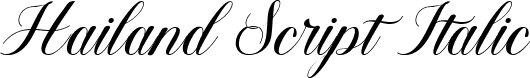 Hailand Script Italic font | Hailand Script Italic.ttf