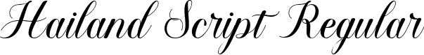 Hailand Script Regular font | Hailand Script.ttf