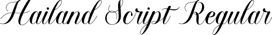 Hailand Script Regular font | Hailand Script.otf