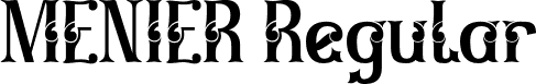 MENIER Regular font | MENIER.otf