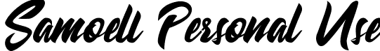Samoell Personal Use font | SamoellPersonalUse.ttf