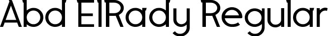 Abd ElRady Regular font | Abd ElRady Thin.ttf