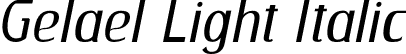 Gelael Light Italic font | GelaelLightItalic-1GXqj.otf