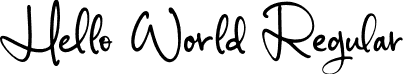 Hello World Regular font | Hello-World.otf