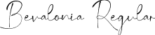 Bevalonia Regular font | Bevalonia.otf