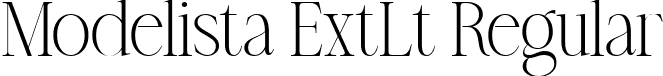 Modelista ExtLt Regular font | Modelista Extra Light.ttf