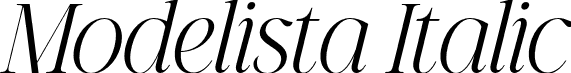 Modelista Italic font | Modelista Regular Italic.otf