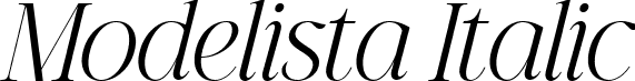 Modelista Italic font | Modelista Regular Italic.ttf