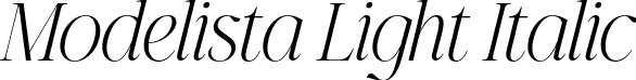 Modelista Light Italic font | Modelista Light Italic.otf