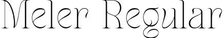 Meler Regular font | Meler.otf