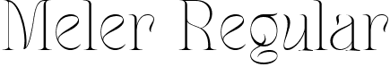 Meler Regular font | Meler.ttf