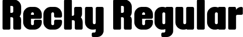 Recky Regular font | ReckyRegular-BWvXl.ttf