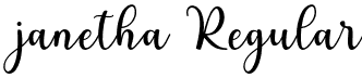 janetha Regular font | janetha script.otf