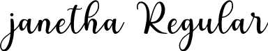 janetha Regular font | janetha script.ttf