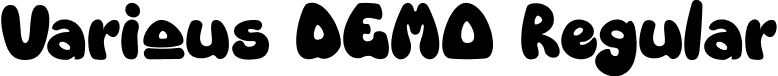 Various DEMO Regular font | VariousDEMO-Regular.ttf