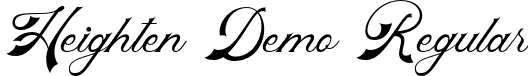 Heighten Demo Regular font | heightendemo-lx8kd.otf