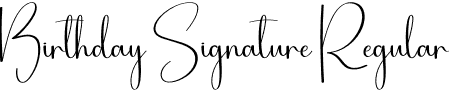 Birthday Signature Regular font | Birthday-Signature.otf