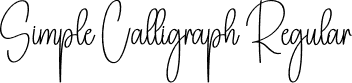 Simple Calligraph Regular font | Simple-Calligraph.otf