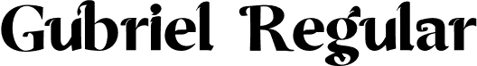 Gubriel Regular font | Gubriel.otf