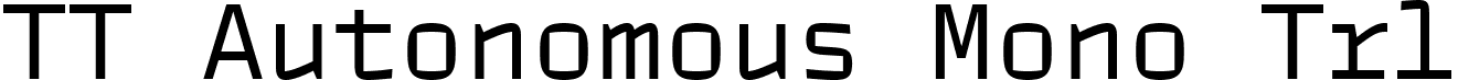 TT Autonomous Mono Trl font | TT-Autonomous-Mono-Trial-Regular.ttf