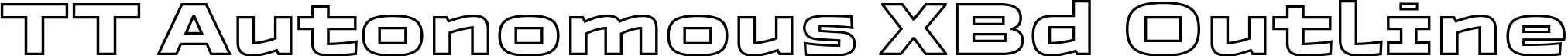 TT Autonomous XBd Outline font | TT-Autonomous-ExtraBold-Outline-Trial.ttf