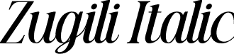 Zugili Italic font | Zugili-Italic.otf