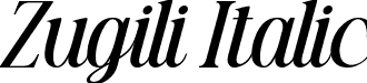 Zugili Italic font | Zugili-Italic.ttf