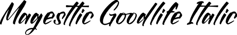 Magesttic Goodlife Italic font | Magesttic-Goodlife-Italic.otf