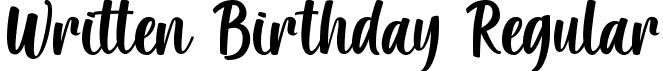 Written Birthday Regular font | WrittenBirthday.ttf