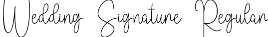 Wedding Signature Regular font | WeddingSignature.ttf