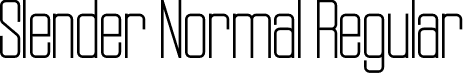 Slender Normal Regular font | Slender-Normal.otf